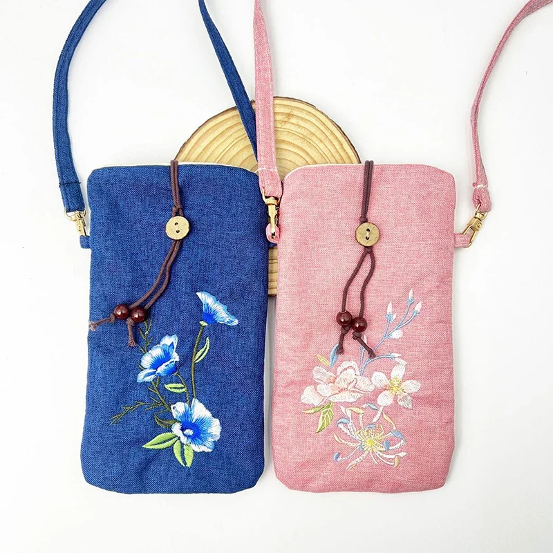 Linen Bag Bulk - New Embroidery Crossbody Bag Ancient Style