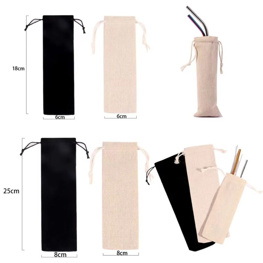 Linen Bag Bulk - Multi-functional Cotton Linen Drawstring Pocket Dustproof