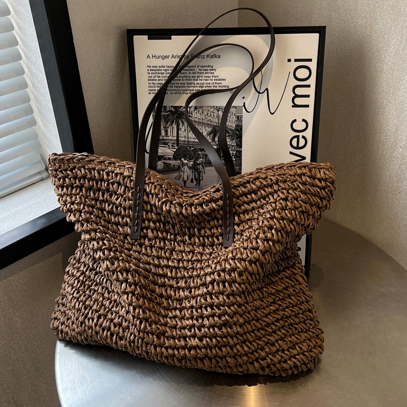 Straw Woven Tote Bags Casual L - Linen Bag Bulk 评论和价格