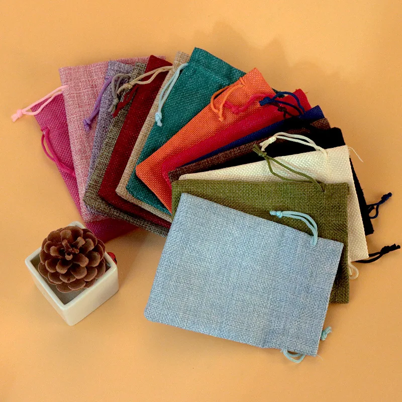 50pc/lot 7x9 9x12 10x14 13x18  - Linen Bag Bulk 评论和价格