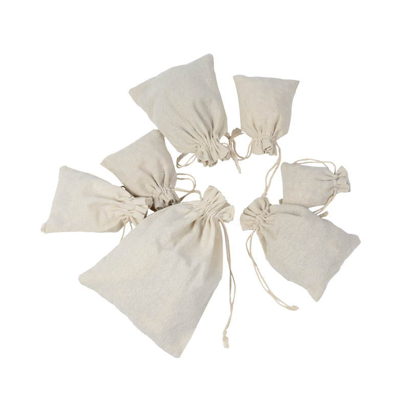 10pcs Cotton Linen Drawstring  - Linen Bag Bulk 评论和价格