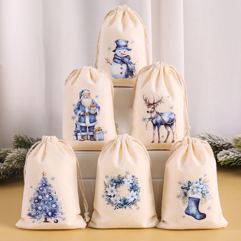 6pcs Christmas Linen Cotton Gi - Linen Bag Bulk 评论和价格